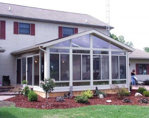 sunroom vaulted ceilings all windows three season room custom built